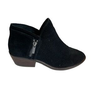 Lucky Brand Black Suede Leather Fhuna Booties Ankle Boots Size 7
